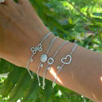 Bracciale Crivelli Donna Cuore in Oro bianco Diamante 0.18 Ct 234-3596-BR - 234-3596-BR